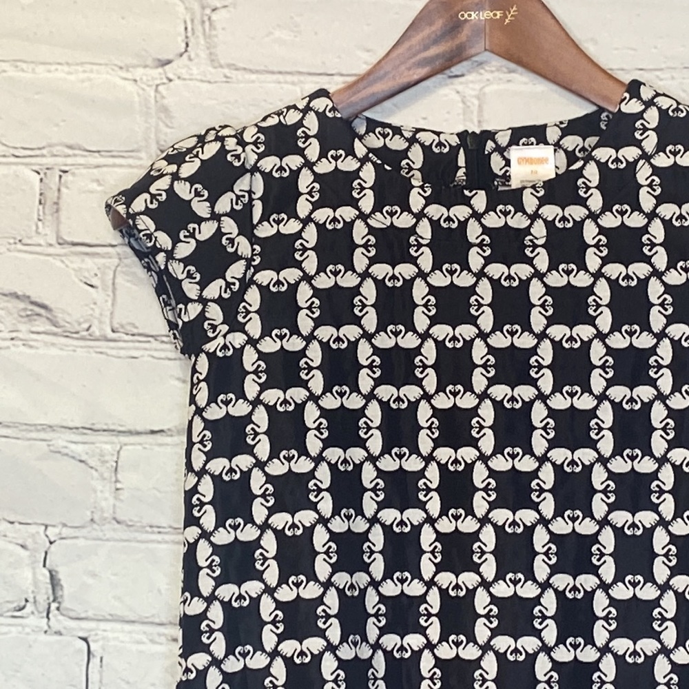 Gymboree Short Sleeve Dress Swan Print Size 10 Excellent Condition - Picture 3 of 12